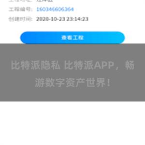 比特派隐私 比特派APP，畅游数字资产世界！