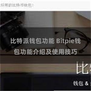 比特派钱包功能 Bitpie钱包功能介绍及使用技巧